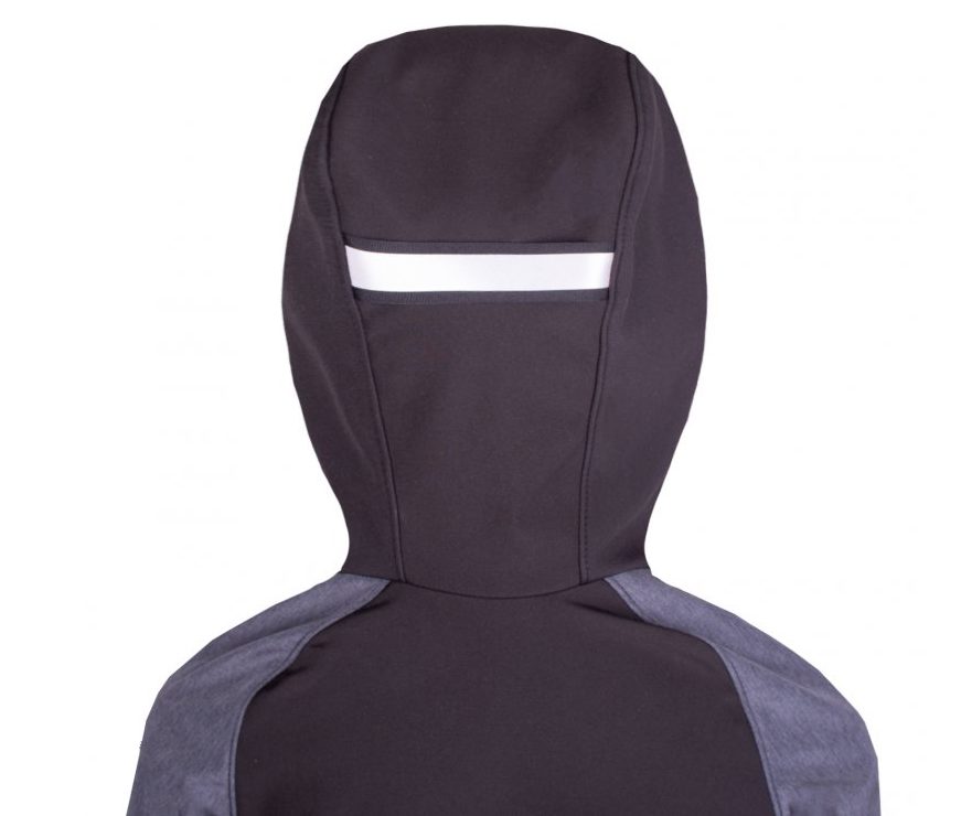 Dětská softshellová bunda Unuo street s fleecem vel. 128/134 černá se šedou