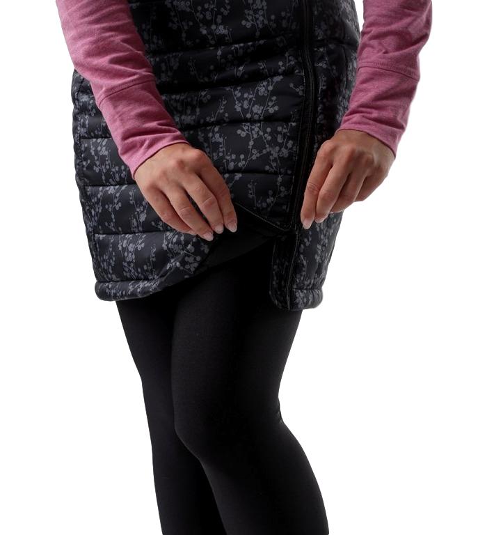 Dámská zimní sukně Loap Irulia vel. XS černá s potiskem