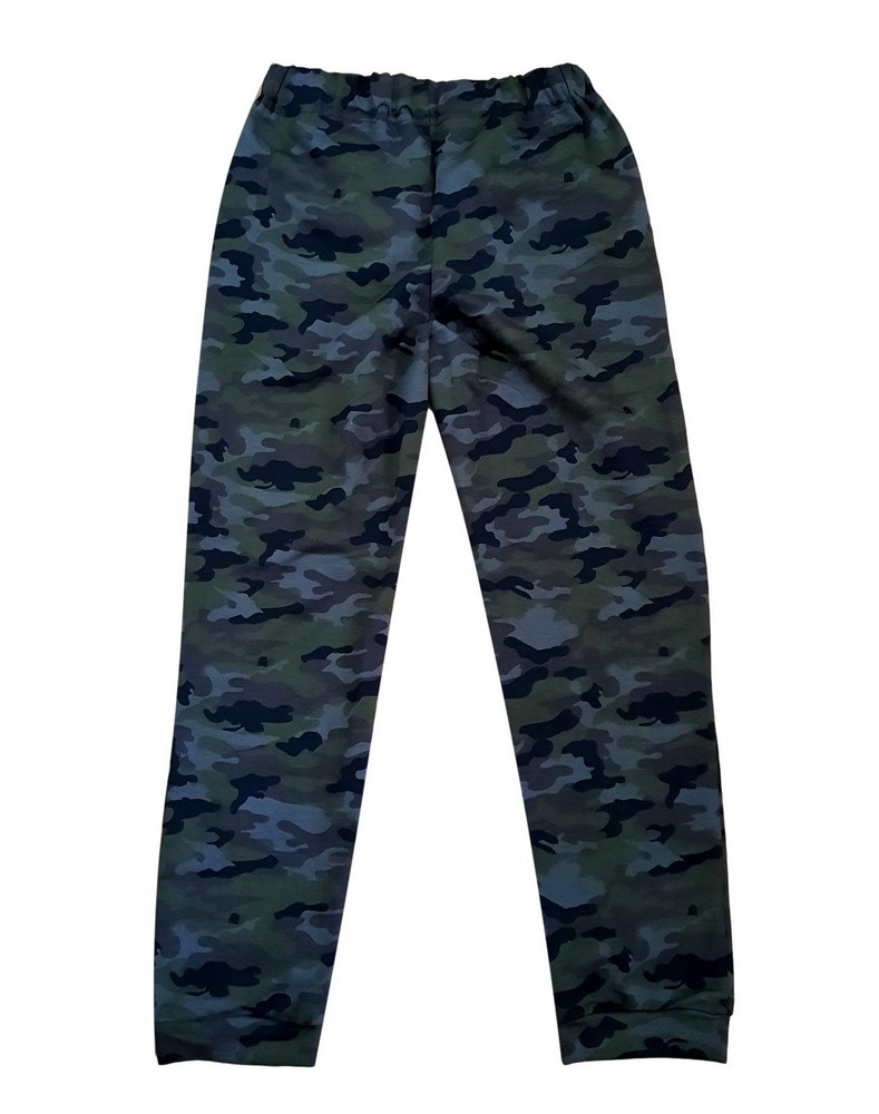 Chlapecké tepláky NOVÉ (úzký střih) vel. 98 zelený maskáč