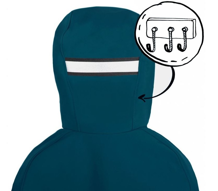 Dětská softshellová bunda s fleecem Unuo noční zvířátka kobaltová