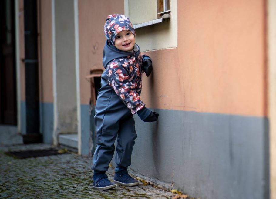 Dětské softshellové rukavice Unuo černé vel. S-L (2-7 let)