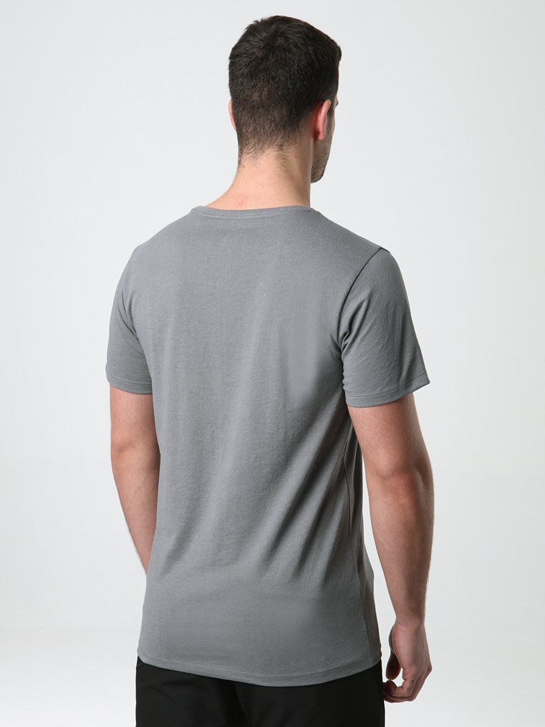 Pánské tričko Loap Berden šedé žíhané