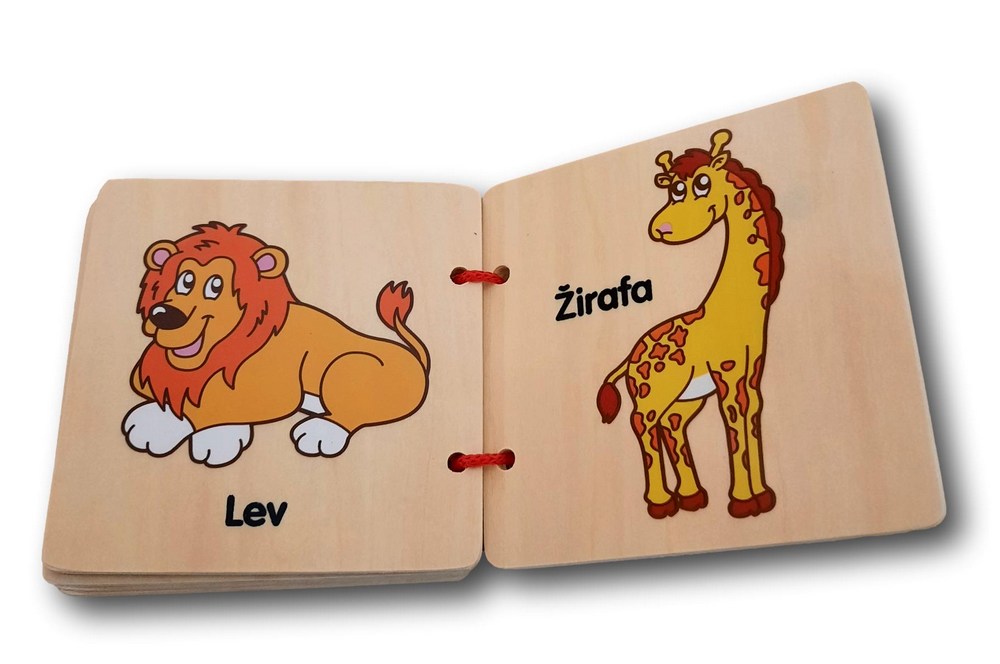 Dřevěná knížka - ZOO