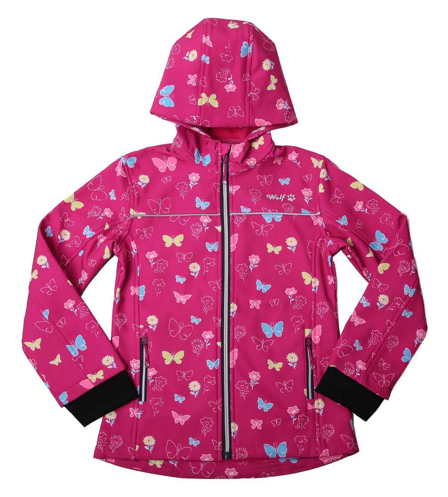 Dívčí softshellová bunda Wolf B2266 růžová