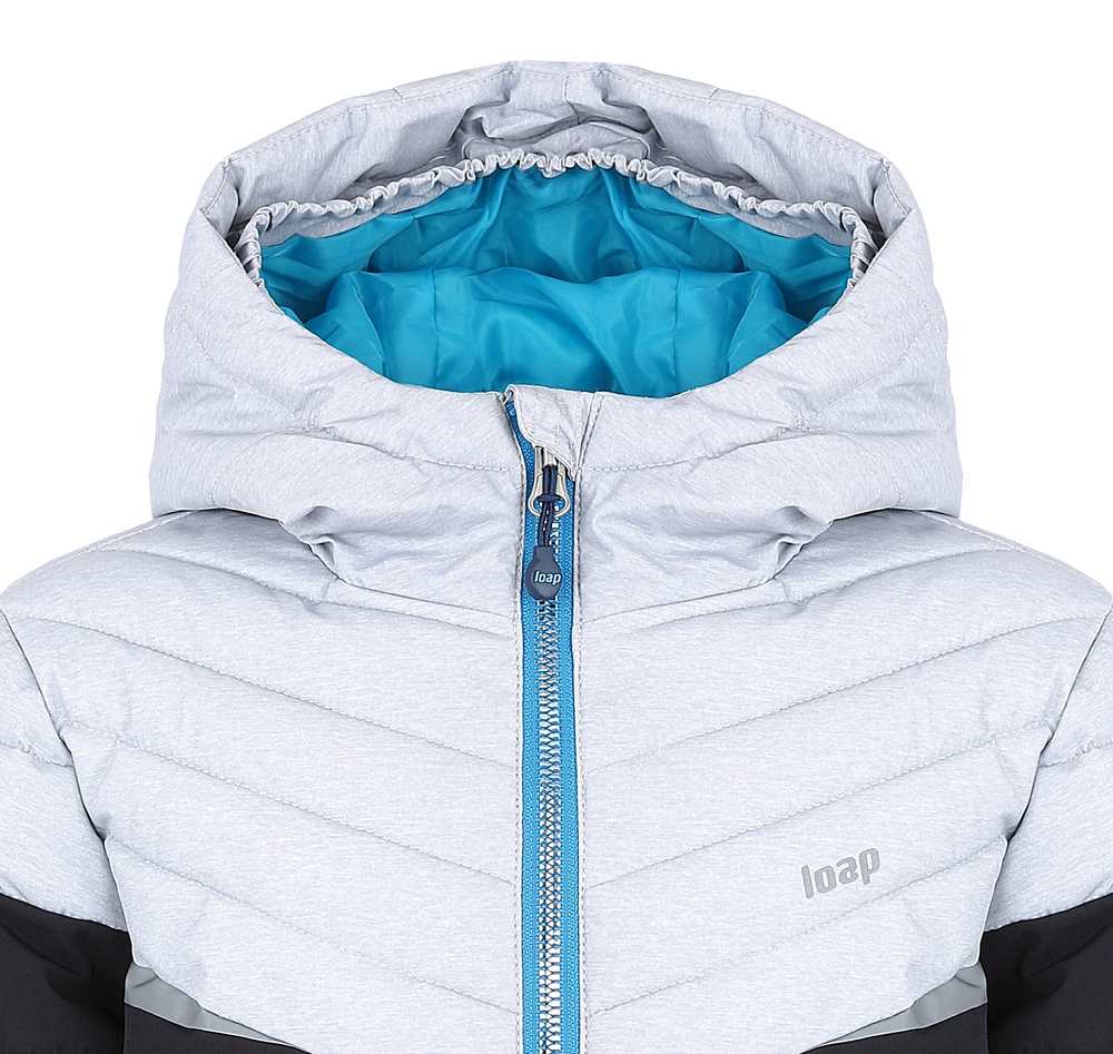 Lyžařská zimní bunda Loap Fullsac modrá se šedou
