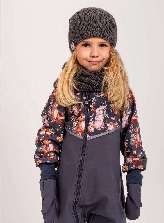 Pletená čepice Unuo šedá dámská