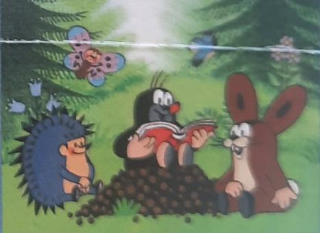 Dřevěné kostky Krtek a zvířátka 12 ks