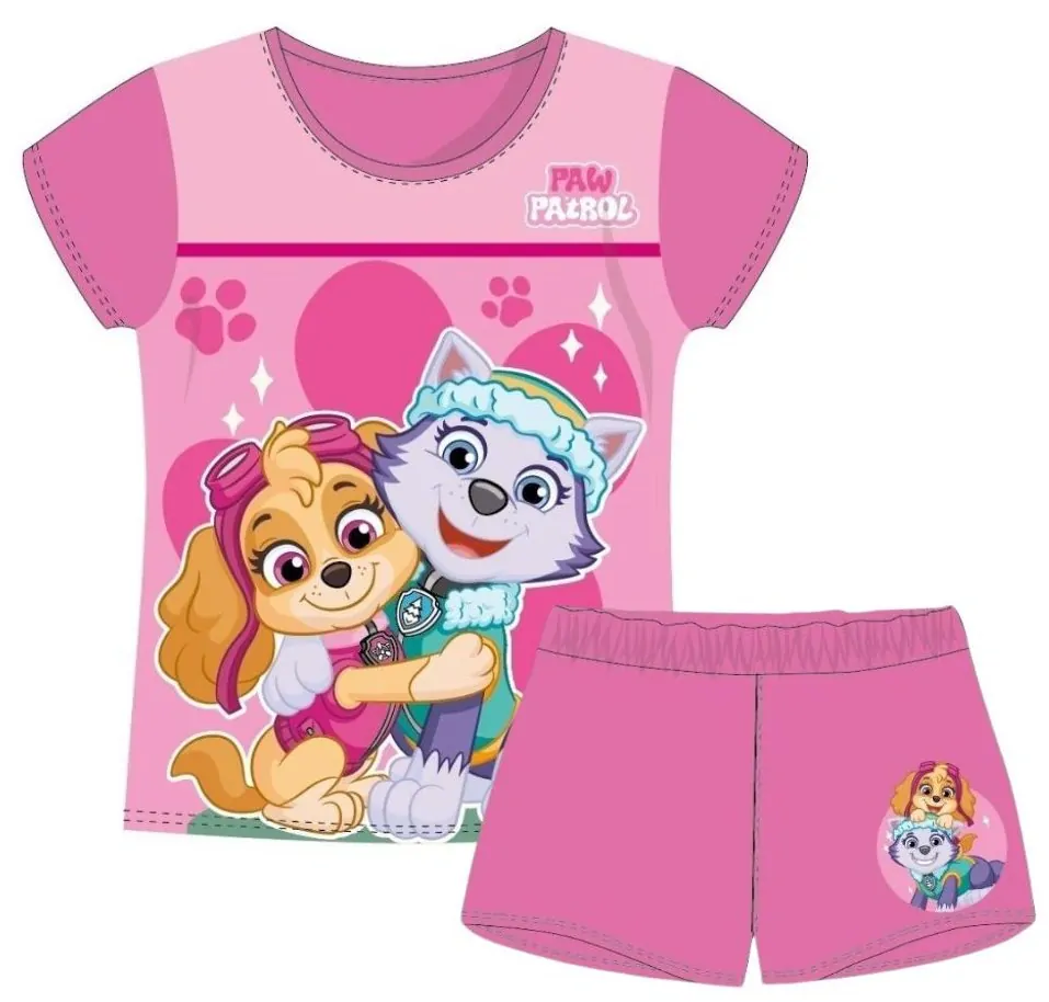 Dívčí letní pyžamo Paw Patrol růžové