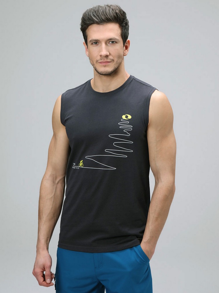 Pánské tílko Loap Bohel šedomodré