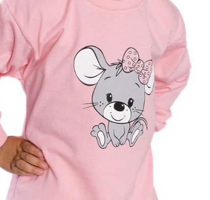 Dívčí pyžamo Betty Mode vel. 104 růžové s myškou