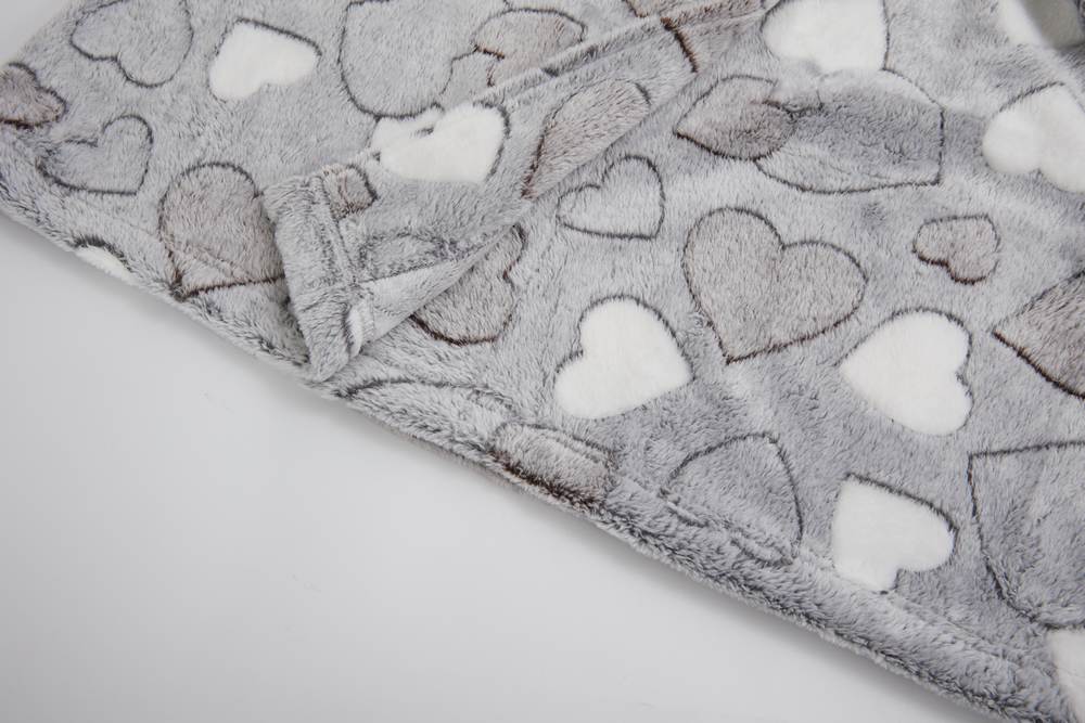 Dámský župan Wolf Z2495 šedý se srdíčky