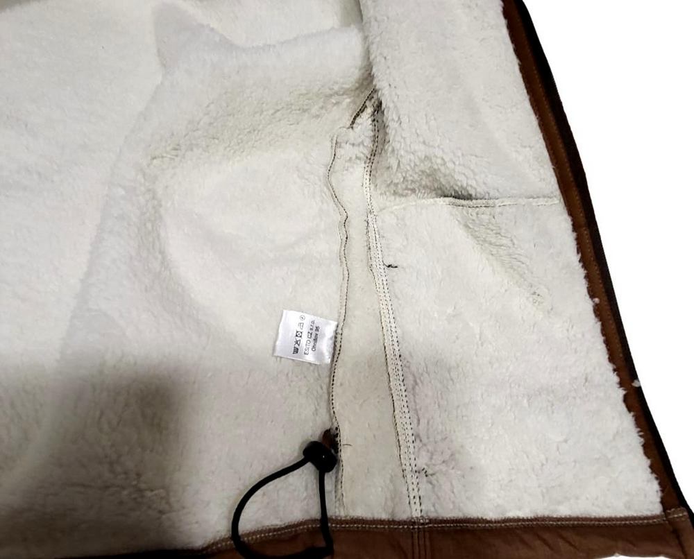 Dětská zimní softshellová bunda Esito s kožíškem hnědá