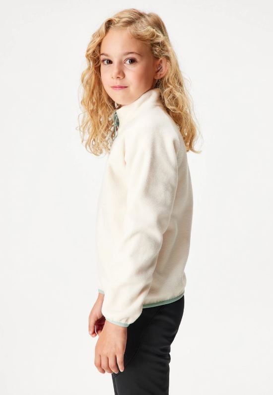 Dívčí fleecová mikina Unuo smetanová 