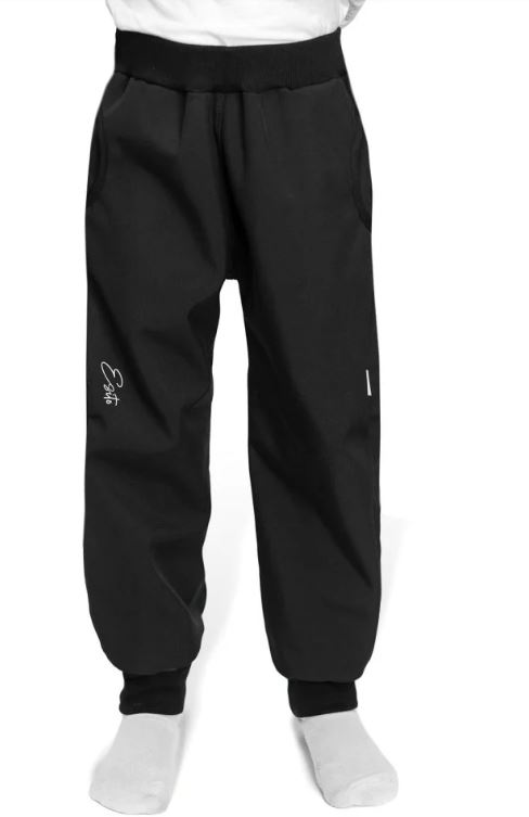 Dětské softshellové kalhoty Sport Esito s fleecem černé