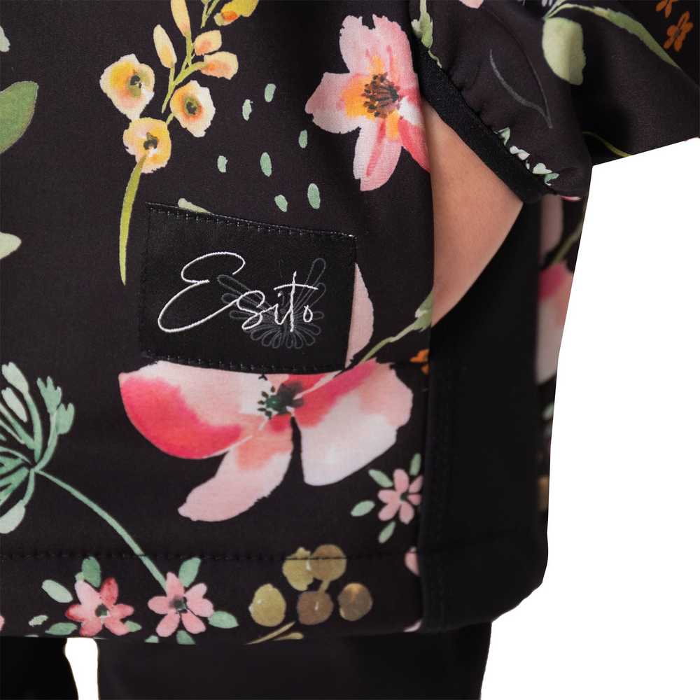 Dívčí jarní/podzimní softshellová bunda Esito s fleecem duo spring květy