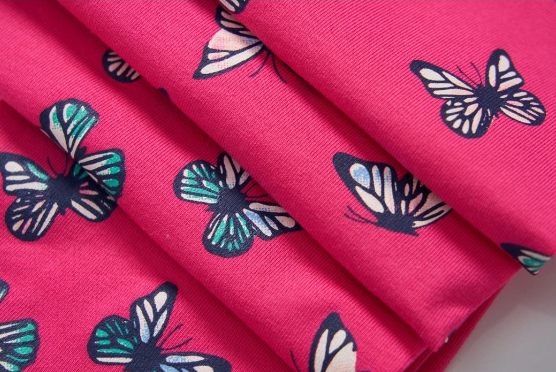 Dívčí legíny Wolf H2552B růžové s motýlky