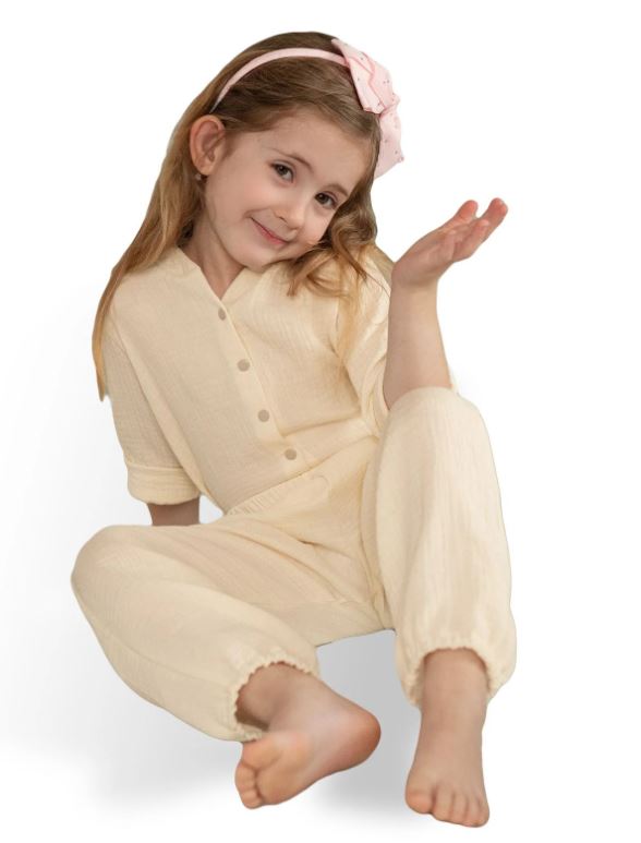Dívčí mušelínová košile Esito Luca smetanová