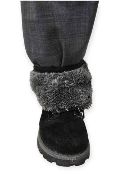 Dětské zimní softshellové kalhoty Esito s umělým kožíškem šedé