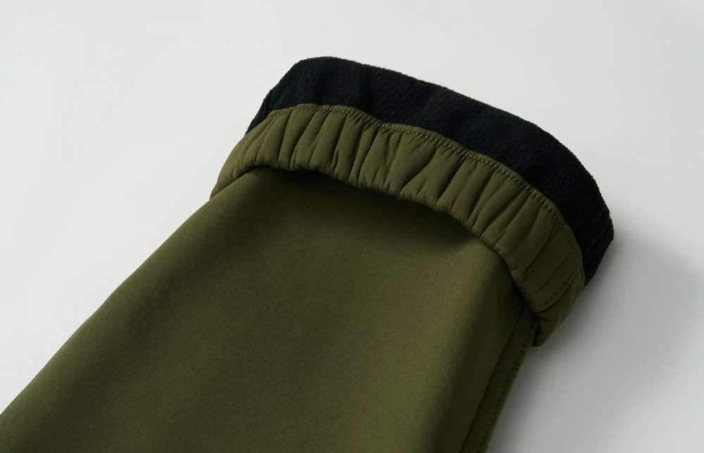 Chlapecké softshellové kalhoty Wolf & Wolfie s fleecem  B2595B khaki