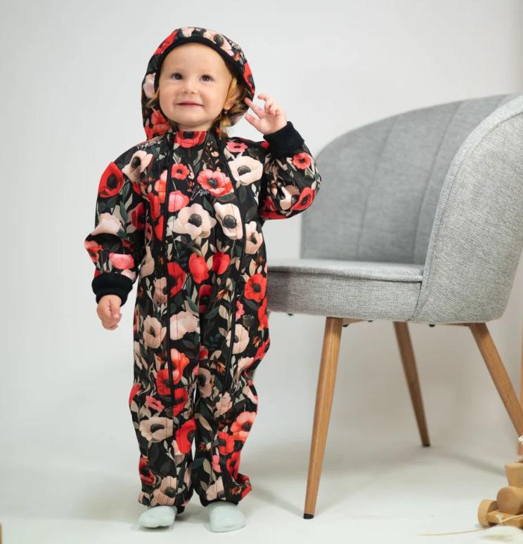 Rostoucí softshellová kombinéza Esito s fleecem VLČÍ MÁKY