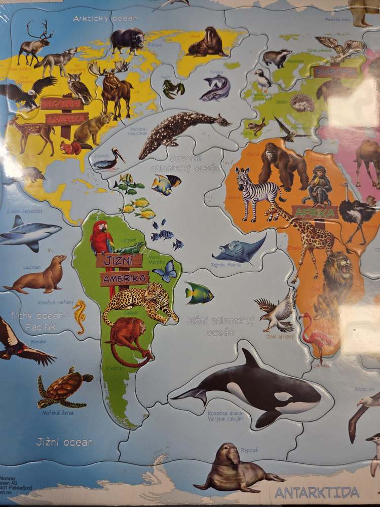 Zvířata ve světě - Vzdělávací puzzle