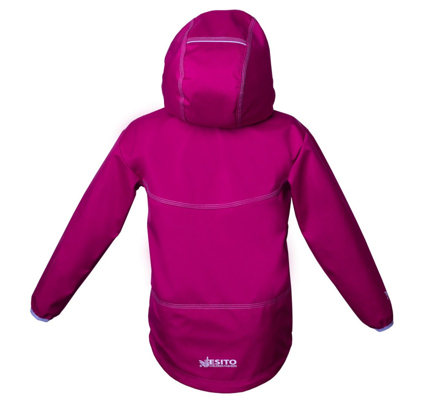 Dívčí jarní/letní softshellová bunda Esito Mono bez fleecu vel. 98-140 malinová (fuchsia)