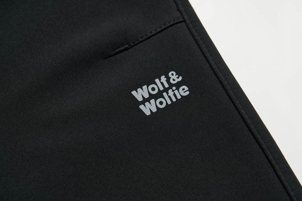 Dívčí softshellové kalhoty Wolf & Wolfie s fleecem B2693 vel. 128-158 černé + růžovofialové zipy