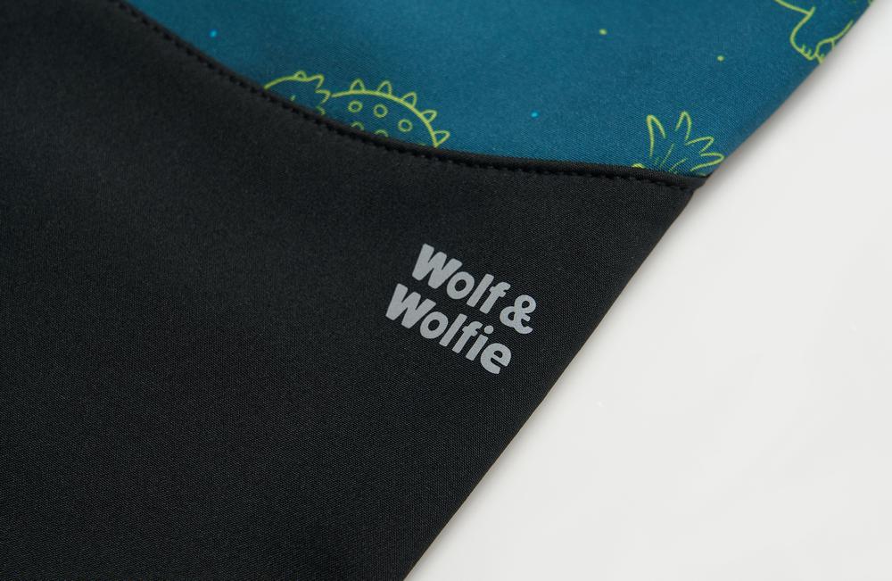 Chlapecké softshellové kalhoty Wolf & Wolfie s fleecem  B2695 vel. 98-128 černé dino