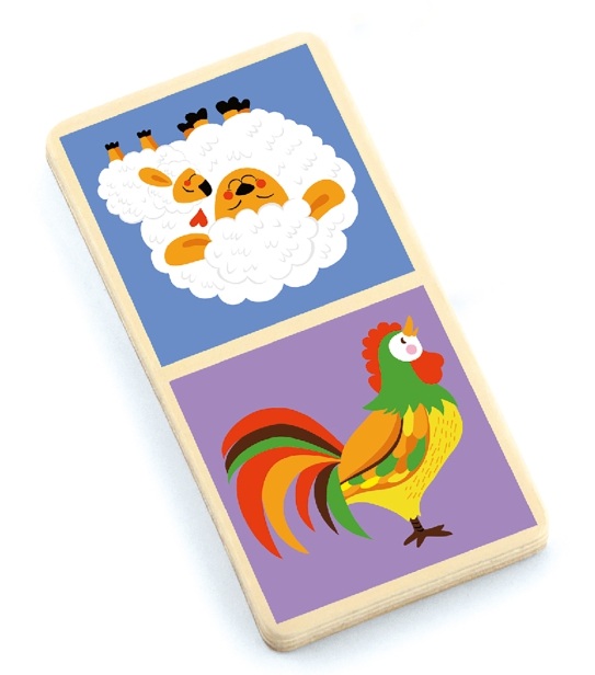 Dřevěné domino - domácí zvířata