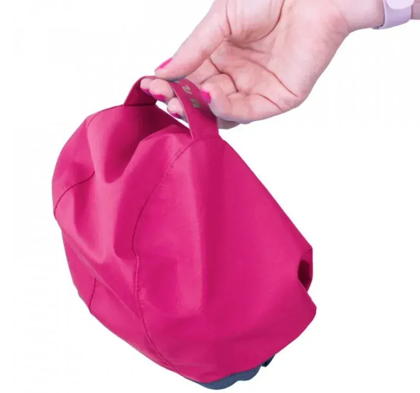 Dívčí softshellová bunda Unuo s fleecem - květinky tmavě růžová