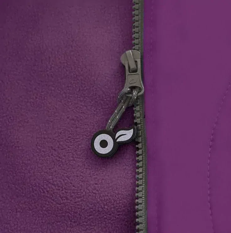 Dívčí softshellová bunda s fleecem Unuo jednorožci - fialová