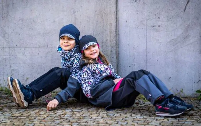 Dětské softshellové kalhoty Unuo Flexi s fleecem šedé 