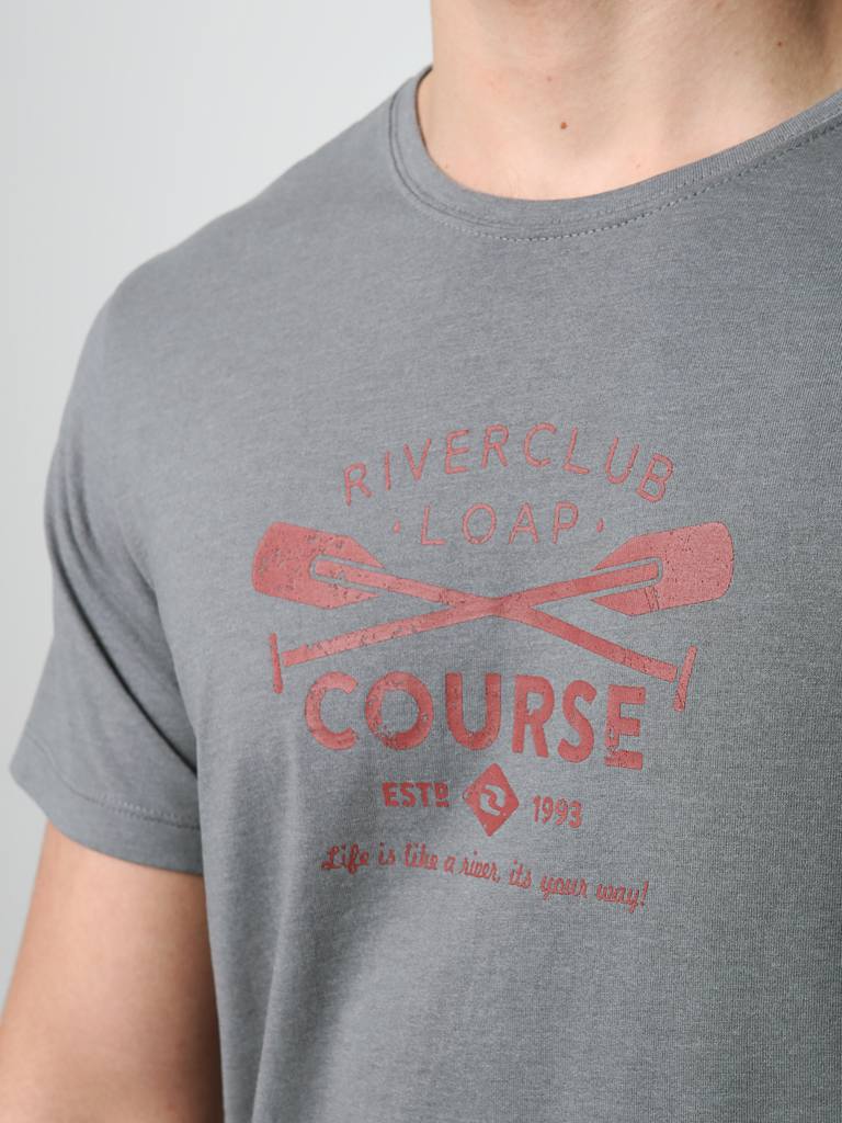 Pánské tričko Loap Berden šedé žíhané