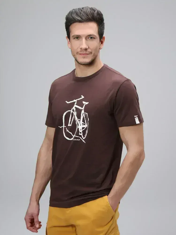 Pánské tričko Loap Alfonz hnědé