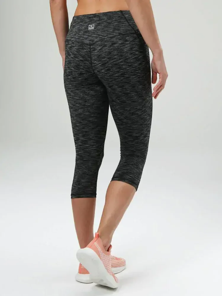 Dámské 3/4 legíny Loap Mafia černé žíhané