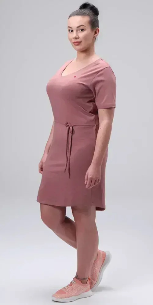 Dámské šaty Loap Abzoka vel. S-XL tmavší odstín fialovohnědý