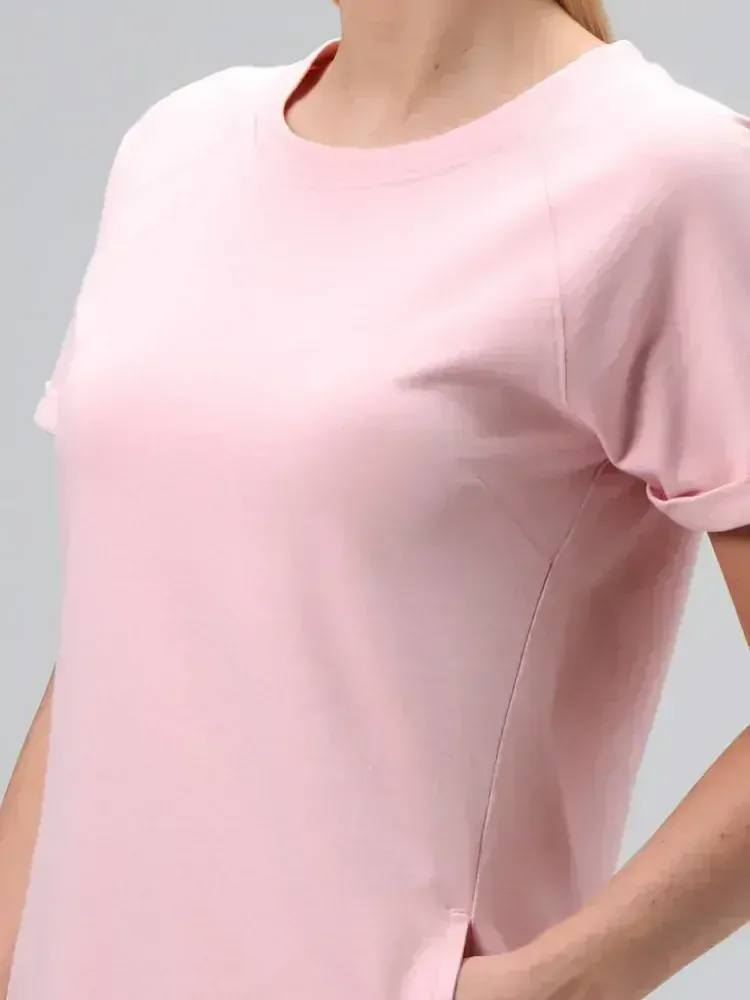 Dámské šaty Loap Denda z teplákoviny růžové