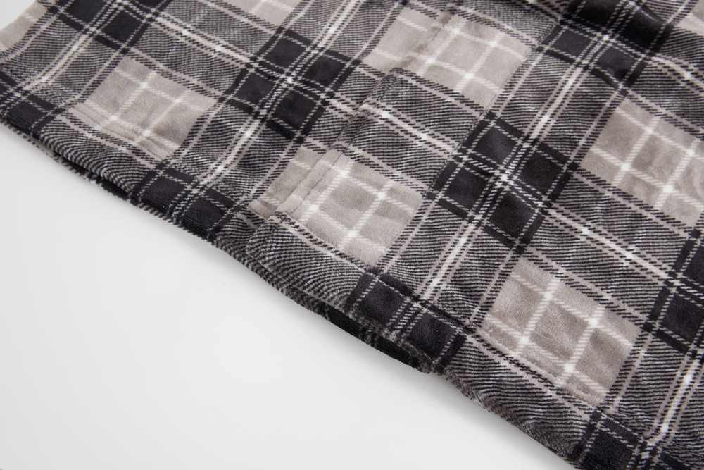 Pánský župan Wolf Z2496 šedý káro