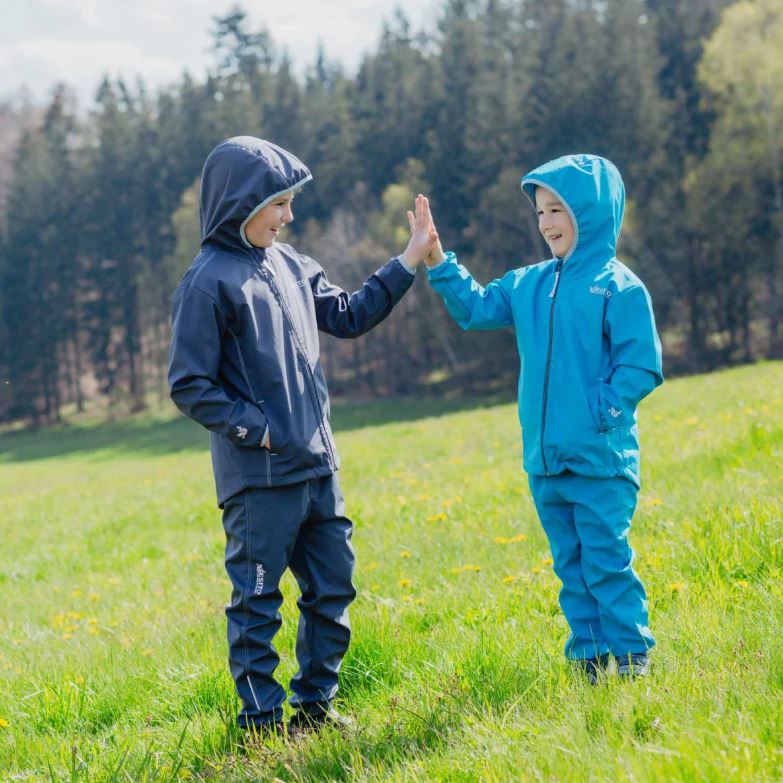 Dětské softshellové kalhoty Esito Mono BEZ VYTEPLENÍ šedé