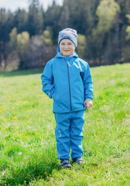 Dětské softshellové kalhoty Esito Mono BEZ VYTEPLENÍ tyrkysové