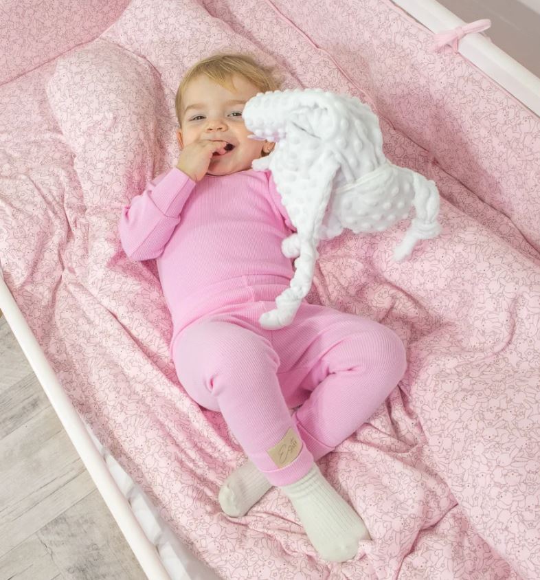 Dětské rostoucí body Esito žebrované růžové