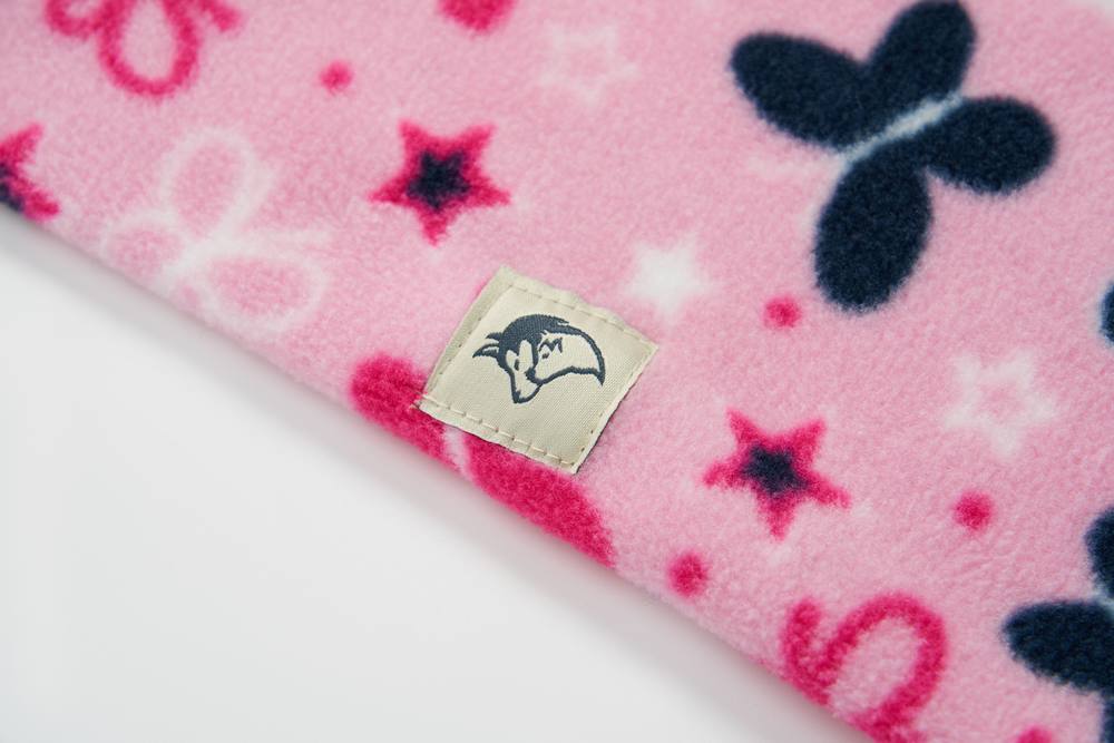 Fleecová dívčí mikina Wolf & Wolfie B2541 růžová