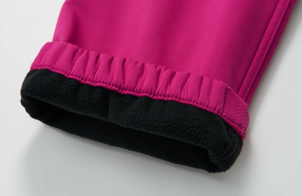 Dívčí softshellové kalhoty Wolf & Wolfie s fleecem B2592 tmavě růžové