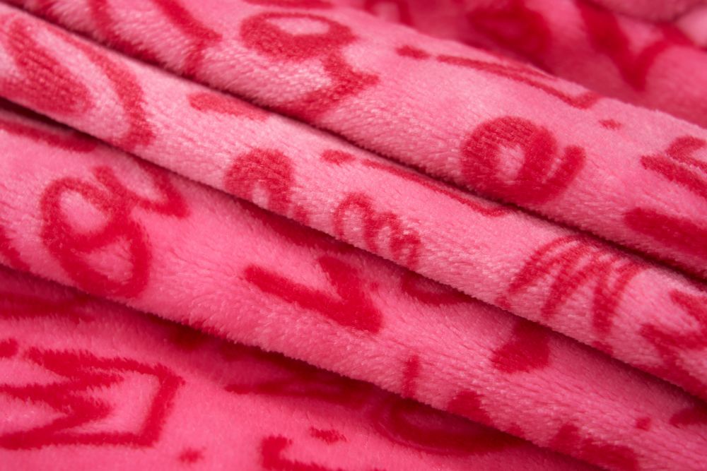 Dívčí mikina Wolf & Wolfie B2549 tmavě růžová nápisy LOVE