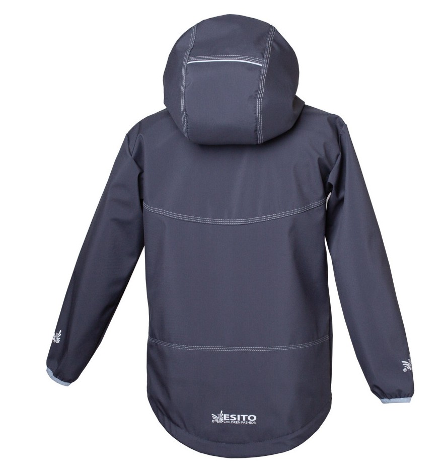 Dětská jarní/letní softshellová bunda Esito Mono bez fleecu šedá