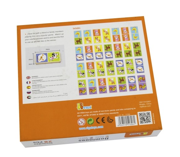 Dřevěné domino - domácí zvířata