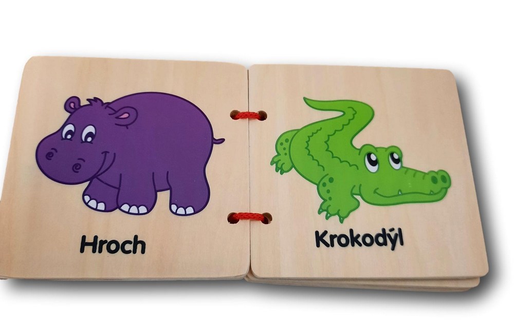 Dřevěná knížka - ZOO