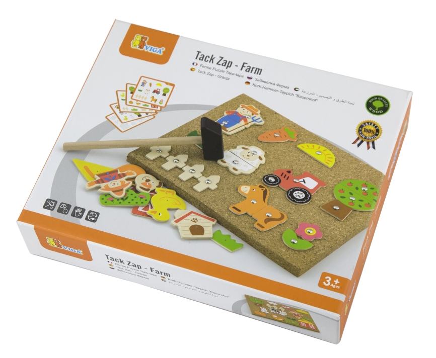 Dřevěná zatloukačka - farma 