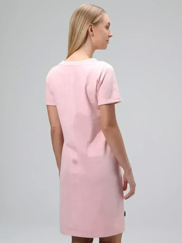 Dámské šaty Loap Denda z teplákoviny růžové