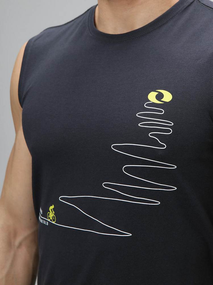 Pánské tílko Loap Bohel šedomodré